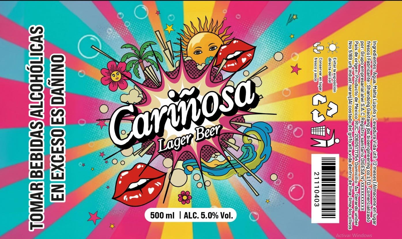 Cariñosa Lager Beer Packaging